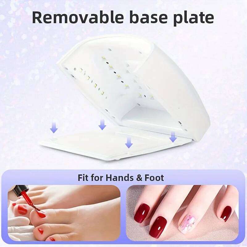 Rechargeable UV LED 66W Lamp with LCD Screen 4 Timer Settings Nail Art Manicure Tools for Home and Salon X250710