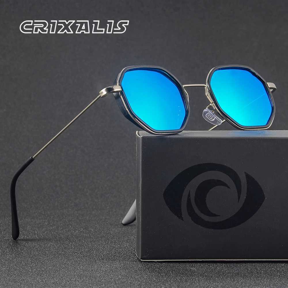 CRIXALIS Steampunk Polygon Sunglasses Men Women Small Decorative Goggles Sunglasses Retro Designer Gradient S UV400 W250709