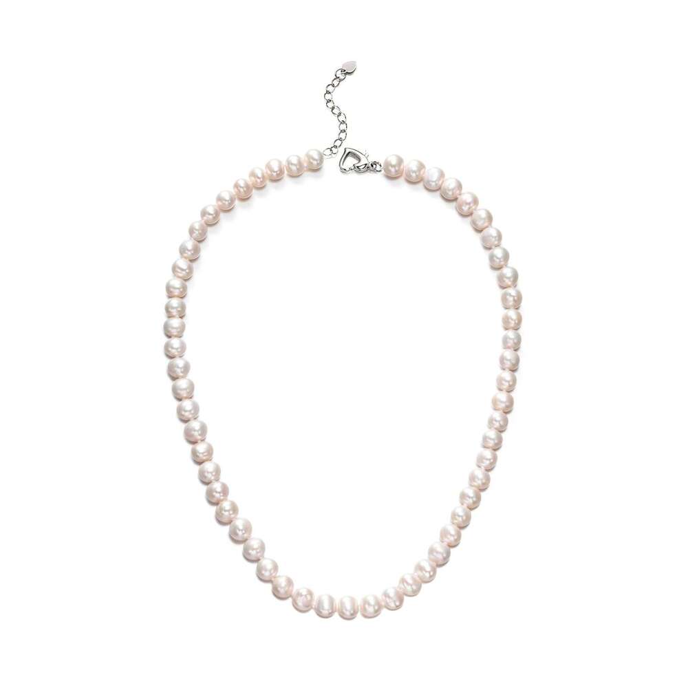 DHCollections Elegant Multi Size Imitation Pearl Necklace Layered Beaded Chain Statement Jewelry for Women and Men