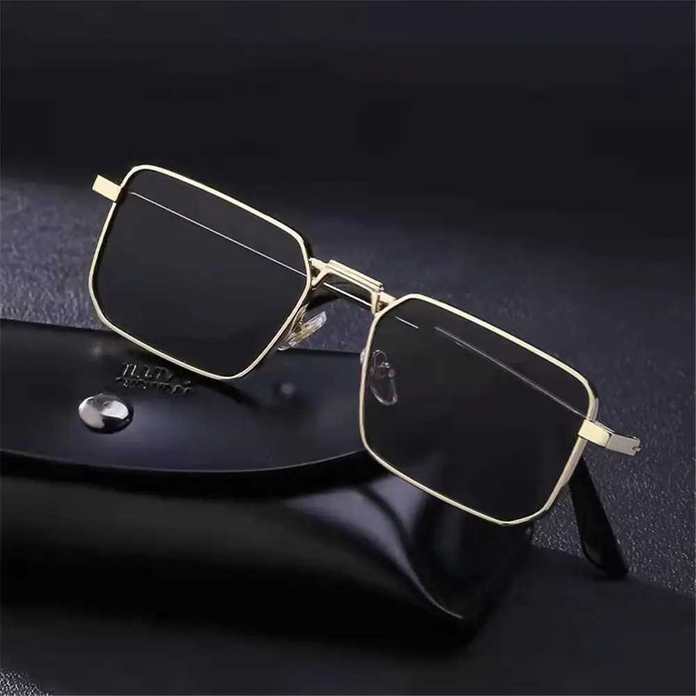 Fashion Small Rectang Sunes Men Wen Vintage Punk Square Driving Sun es Luxury Brand Metal Fe Black Eyewear W250709