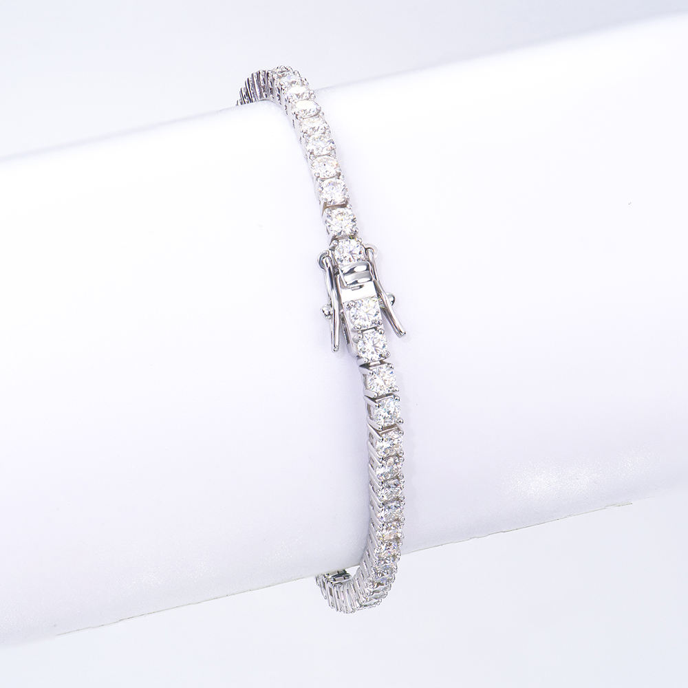 Serenity 3mm 4mm 5mm 6.5 D Color VVS1 Moissanite Tennis Bracelet For Women Man Anniversary Gift S925 Silver Bracelet Hand Chain