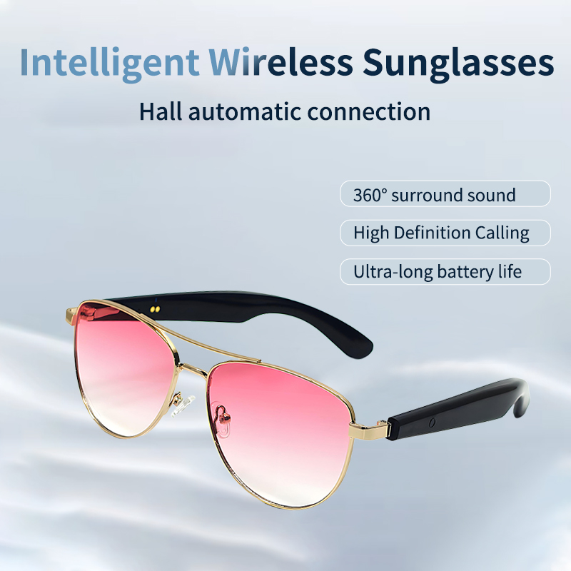 LIGE Smart glasses and sunglasses are equipped with built-in microphones and speakers, voice assistants, and UV protection Wireless call music control