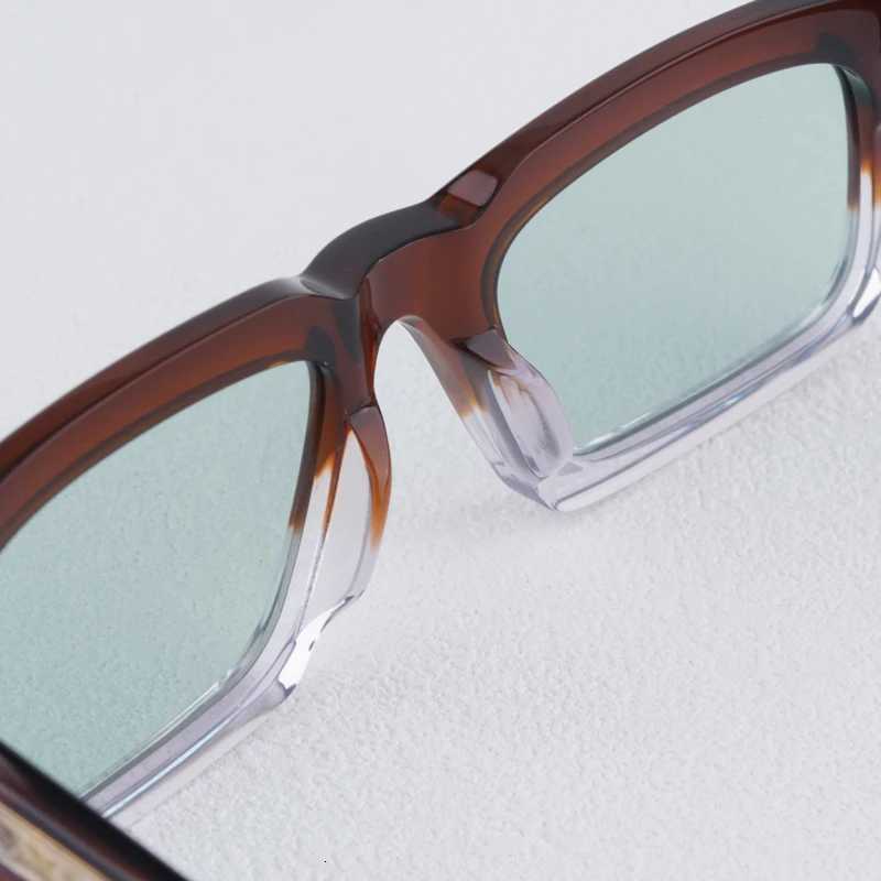 2025 Trendy Luxury Brands Square INS Sty Sunes Uv400 Wen and Men es Acetate Handmade Japan Sty Eyewear With Case W250709