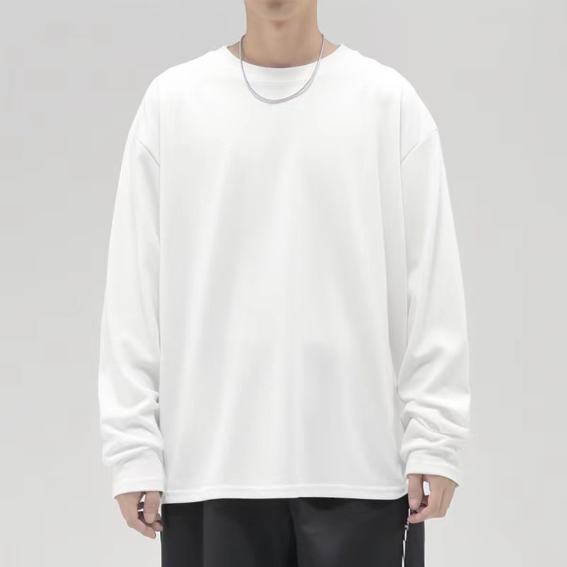 B743568 Master quality Spring and autumn long-sleeved T-shirt trendy versatile men's bottoming shirt handsome top outerwear autumn clothes