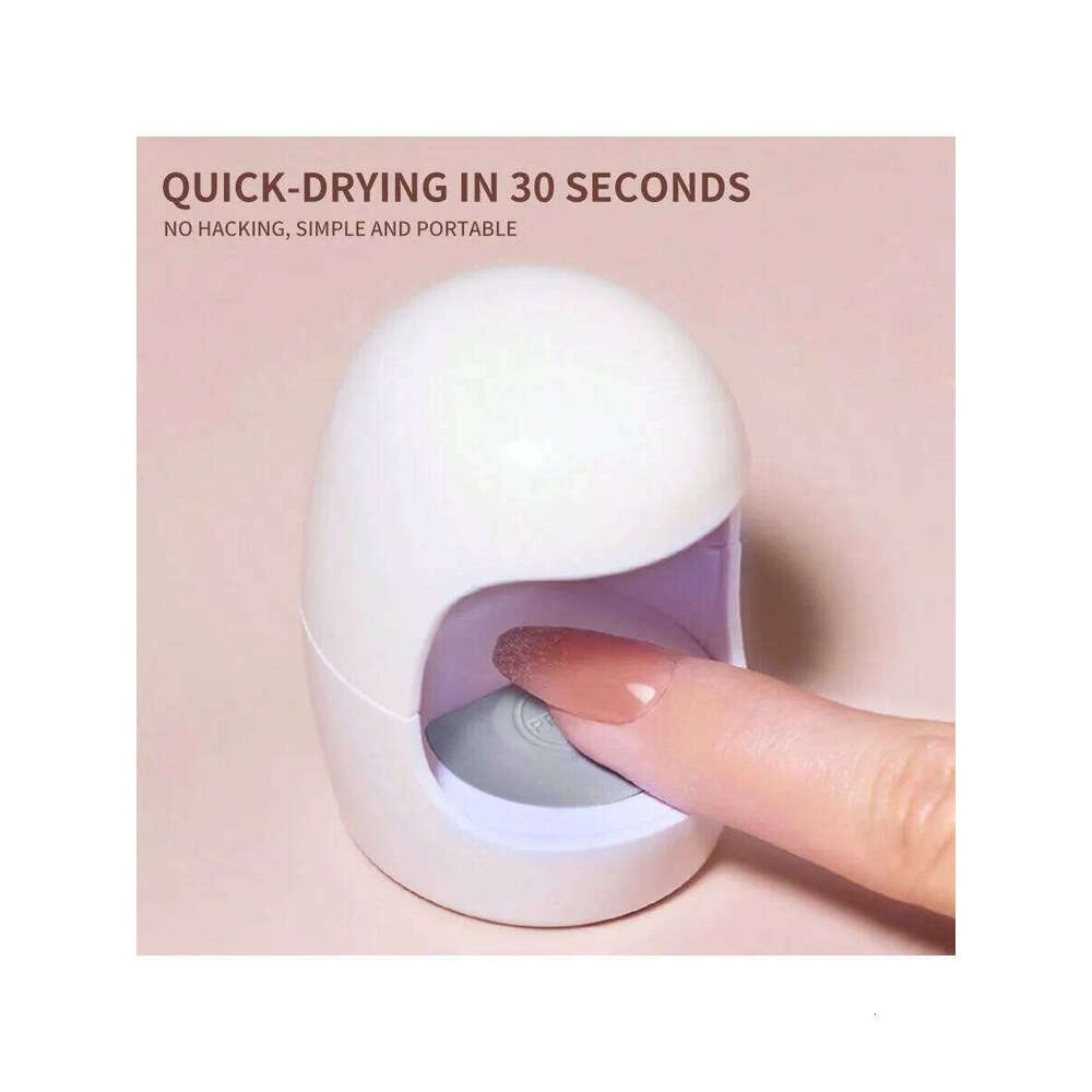 White Mini Q-shaped Lamp, UV/LED Quick-drying Gel Dryer, for Home Nail Art DIY X250710