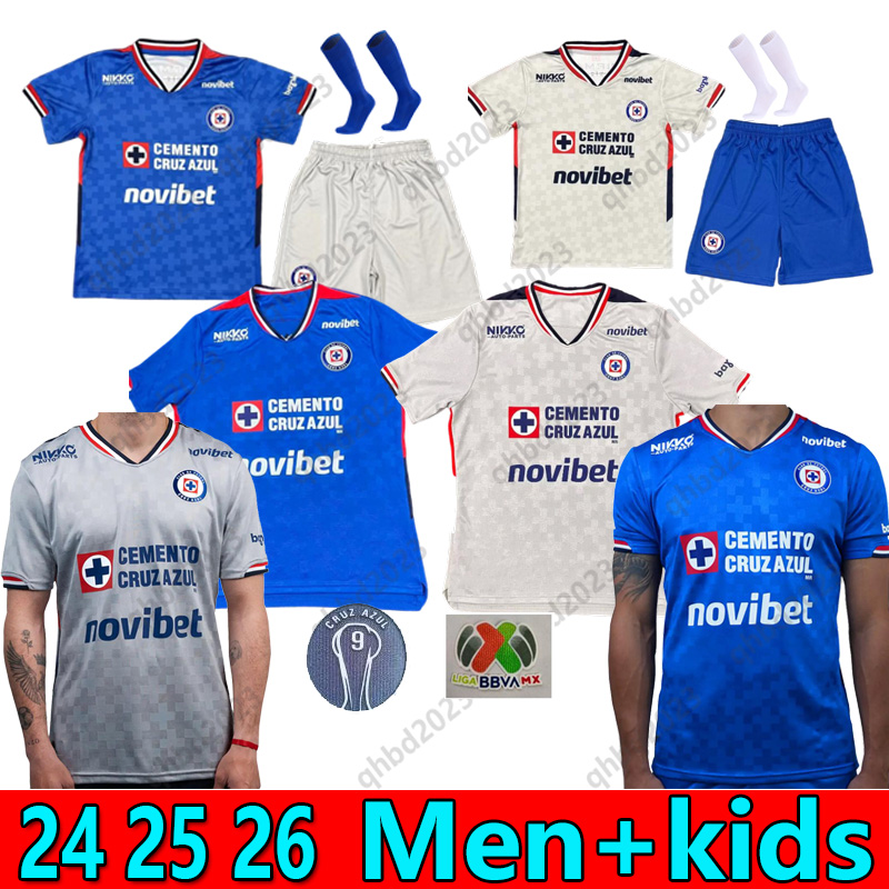S-4XL Cruz Azul Soccer Jerseys 24 25 26 CDSyC GIAKOUMAKIS mexico League Pineda Romo ALVARADO RODRIGUEZ Football Shirts 2025 2026 LIGA MX camisetas de futbol Kit Jersey