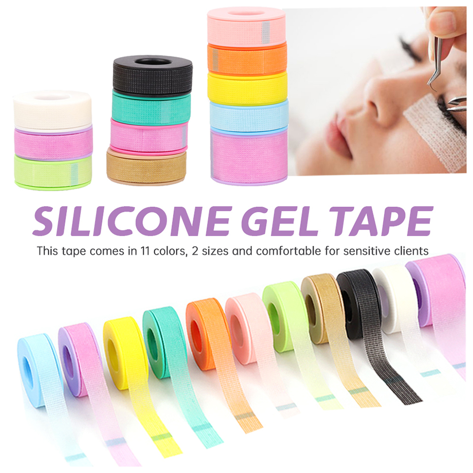 Silicone Gel Tape for Cilia Padding for Lashes Extensions Sensitive Skin Pads 11 Colors Hydrogel Patches for Eyelashes Makeup