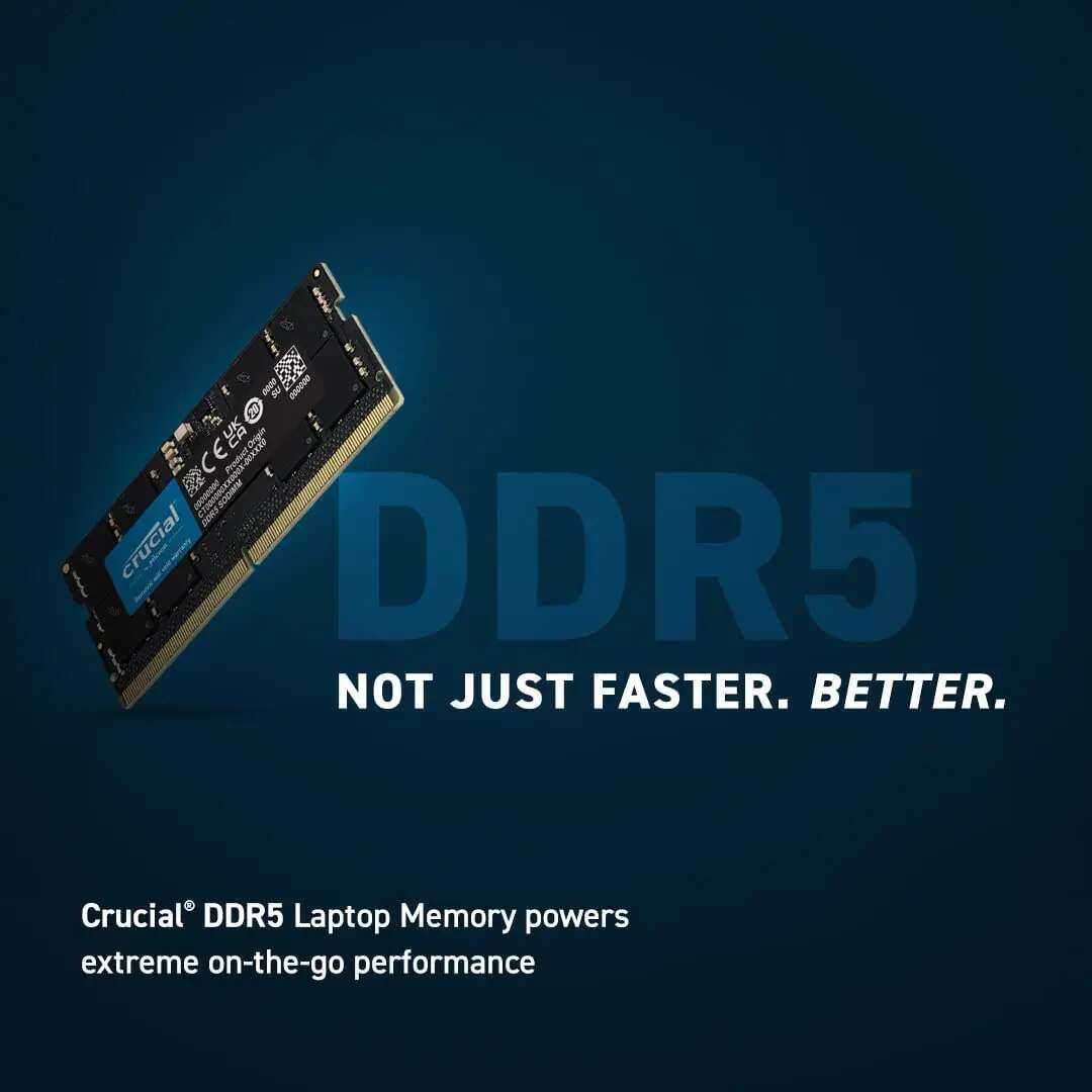 Crucial RAM 16GB 24GB 32GB 48GB DDR5 5600MHz PC5-44800 Laptop Memory non-ECC SODIMM