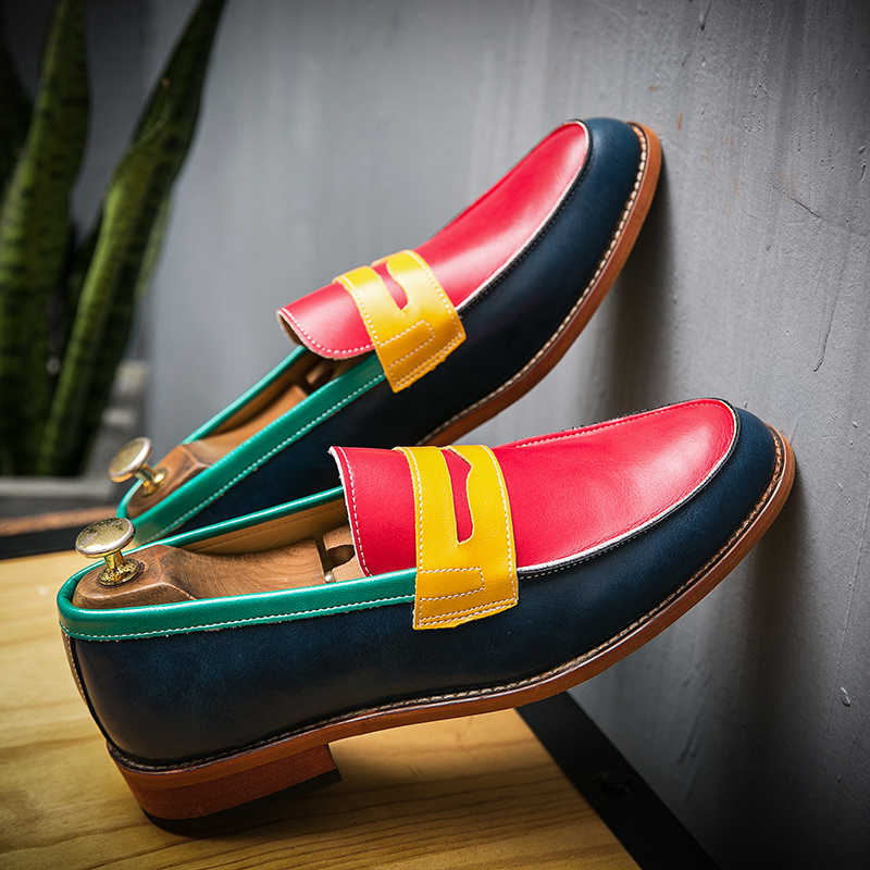 2022- New versatile casual British men's shoes, Korean version men's shoes, British small leather shoes, trendy pointed hairstylists, one fo