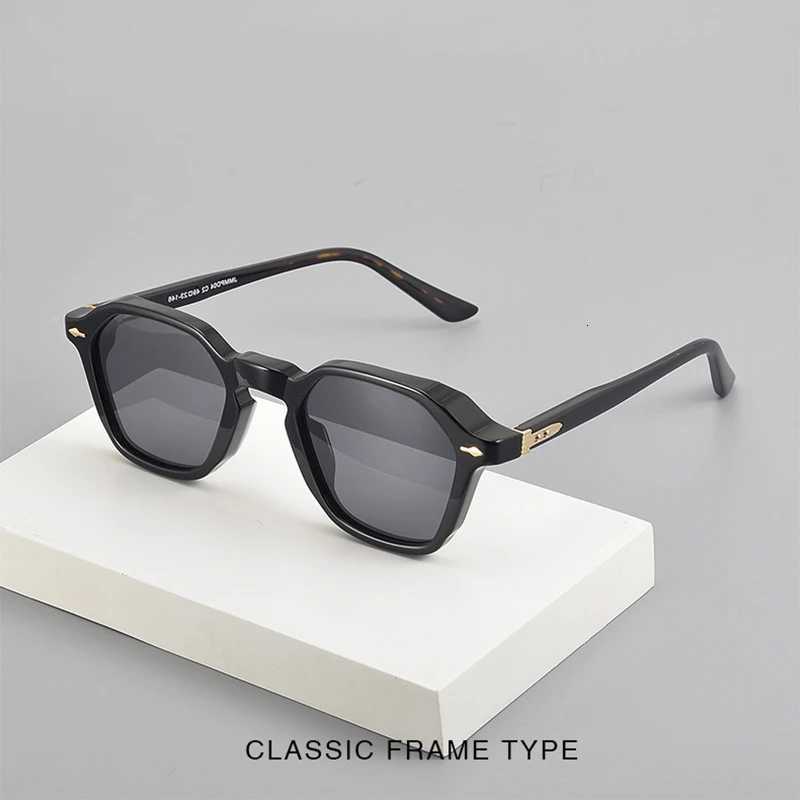 Top Quality Acetate Polygon Polarized Sunglasses for Men Wen Trendy Thick Fe Sunglasses UV400 Anti-glare Sunglasses W250709