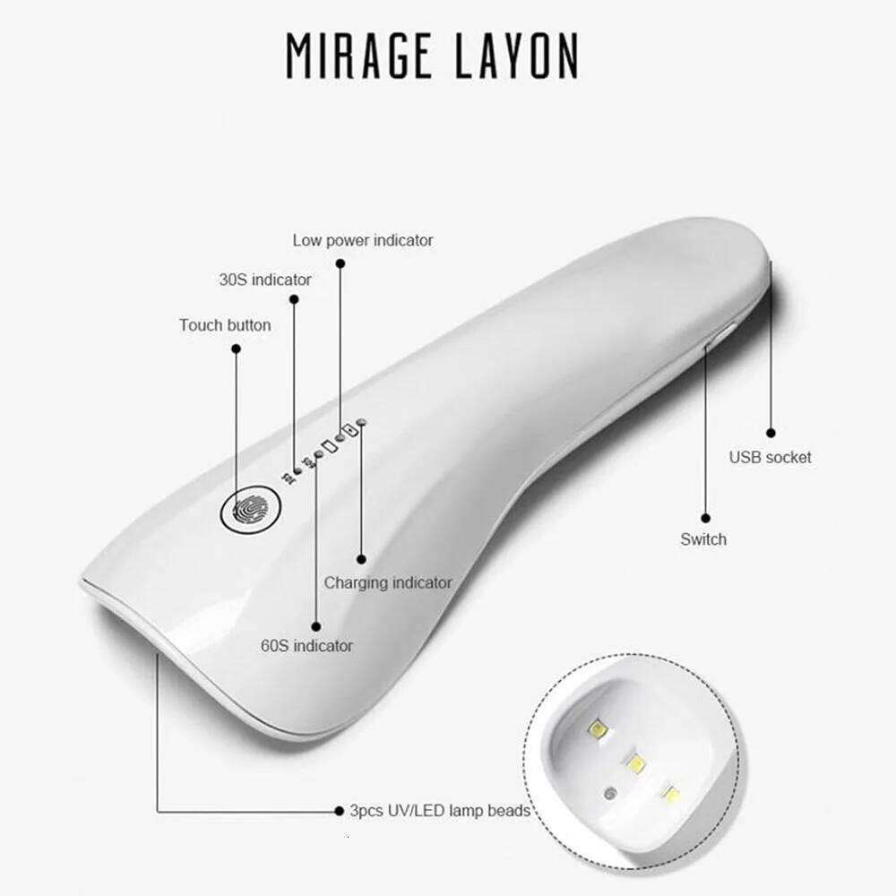 LINMANDA USB Handheld tifunctional Portable Nail Phototherapy hine Small Rechargeable Lamp X250710