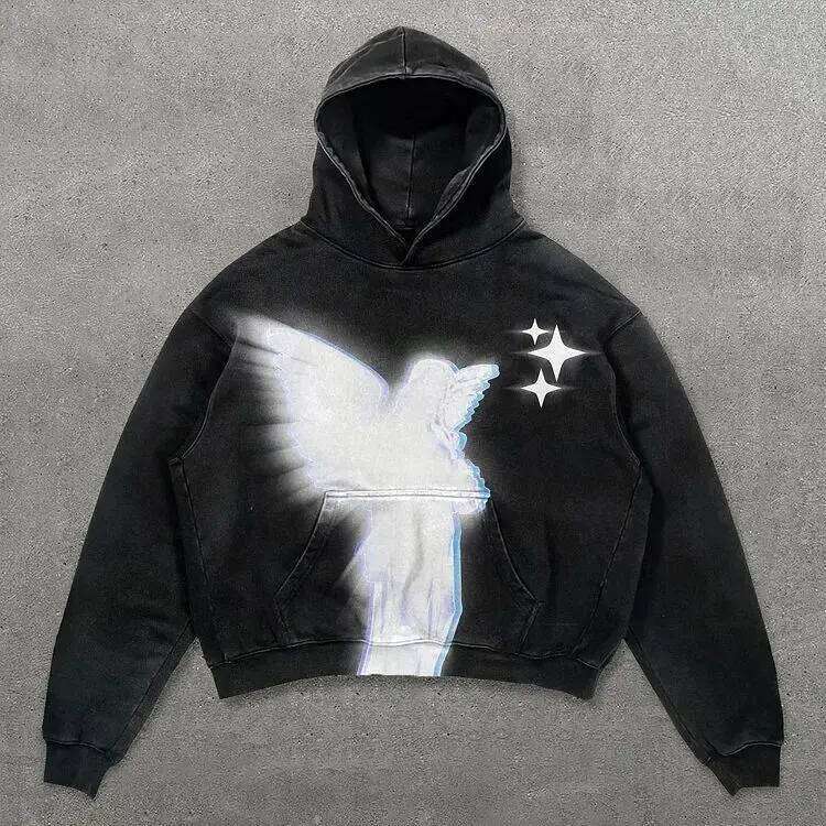 hoodie Haruku Oversized Letter Hoodies Women Streetwear Quality Hoodie Vintage High Street Sweatshirt Goth Y2k Men Clothing jacket