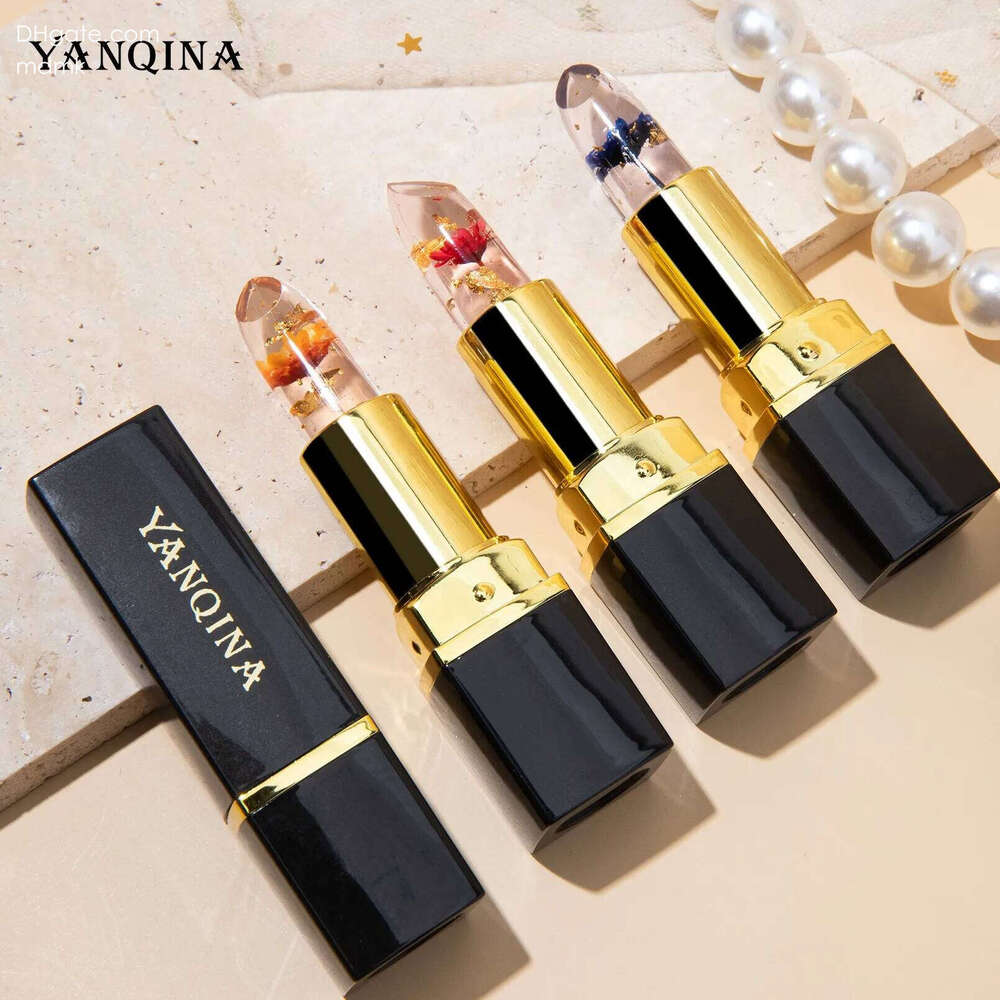 Temperature Color Changing Lip Balm Crystal Jelly Flower Lipstick Gloss Transparent Long Lasting Moisturize Lips Makeup Cosmetic X250