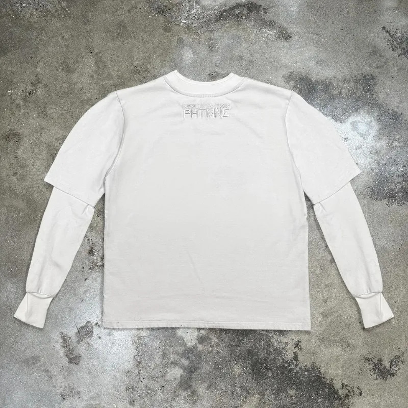 Y2k European and American letters printed cotton top men Gothic Harajuku fashion long-sleeved patchwork hoodie sweatshirt 250707