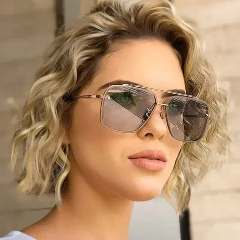 2025 Fashion Square Luxury Design Sunglasses Men Women Flight Sn Rock h Six Sty Gradient Sun Glasses W250709