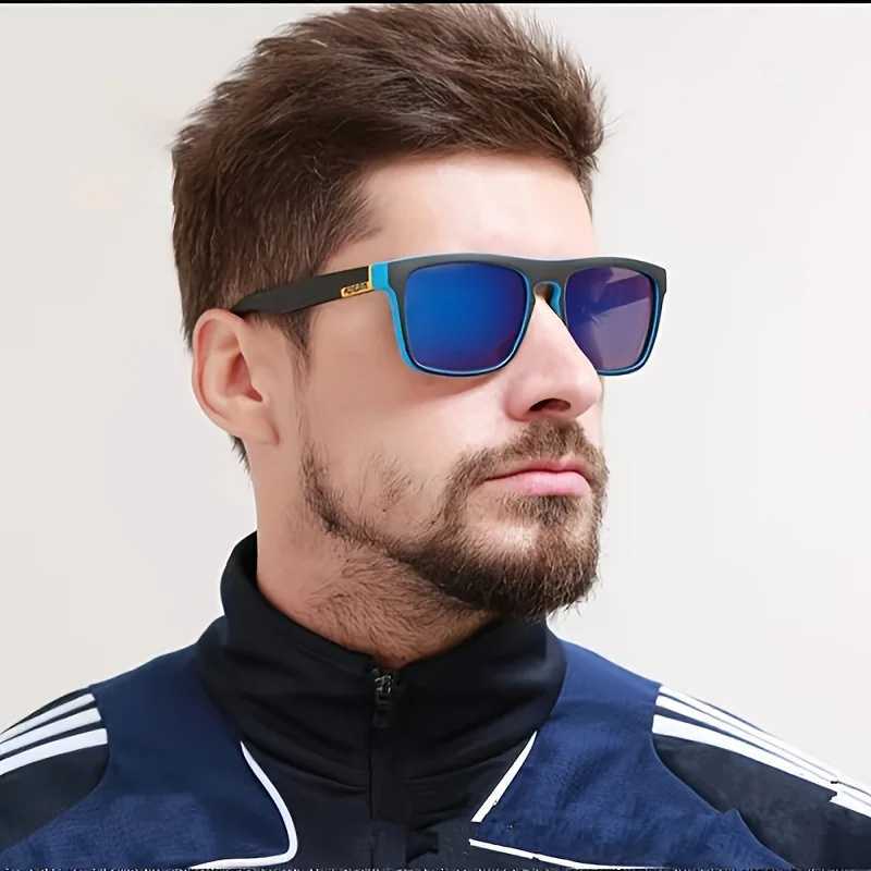2pcs Square Polarized Sunglasses Anti-Glare Sunglasses for Summer Party Vacation Travel Driving Fishing W250709