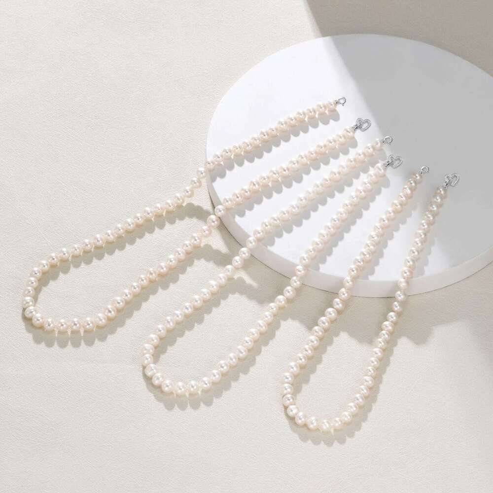 DHCollections Elegant Multi Size Imitation Pearl Necklace Layered Beaded Chain Statement Jewelry for Women and Men