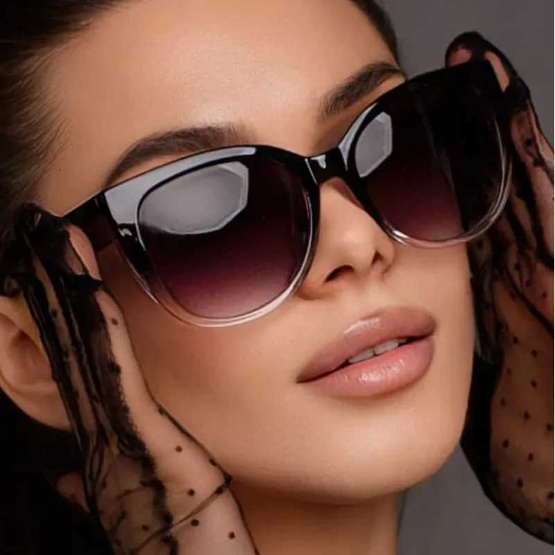 Retro Fashion Cat Eye Sunglasses Wen Brand Sun es Gradient ns Simp Wide g Design Unisex Cateye Fa S UV400 W250709