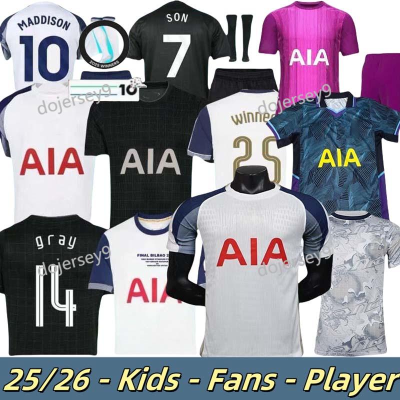 25 26 TottenhamES soccer jerseys SON MADDISON home 2025 2026 3rd BISSOUMA KULUSEVSKI UDOGIE LUCAS DELE VAN DE VEN ROMERO RICHARLISON Spur Football shirt