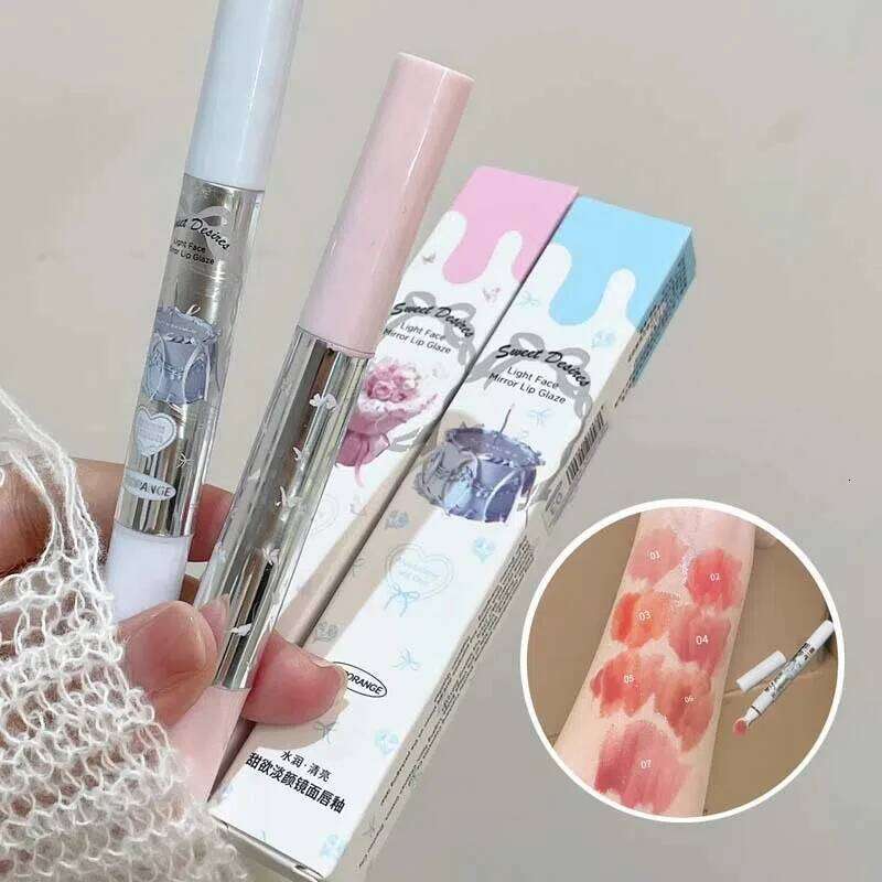 Flat Sponge Head Gloss Moisturize Low Saturation Mirror Glaze Lasting Waterproof Lip Plumping Tint Non Stick Cup Makeup X250710