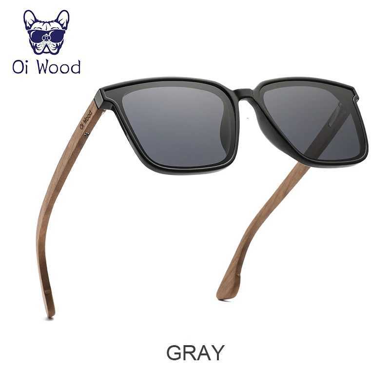 Oi Wood Men Wen Square Sunglasses Wooden Eyees Polarized Blue Sunglasses Mens Luxury Eyewear W250709