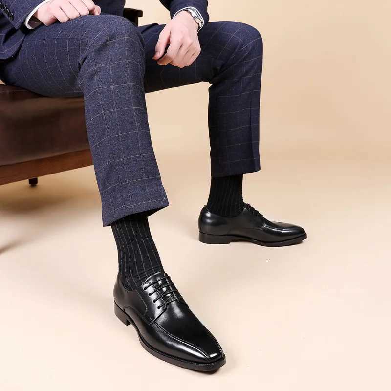 Men Fashion Oxford Shoes Party Wedding Shoes Classic Business Formal Pointed Leather Shoes Man Boss Social Office Shoes XJ250710