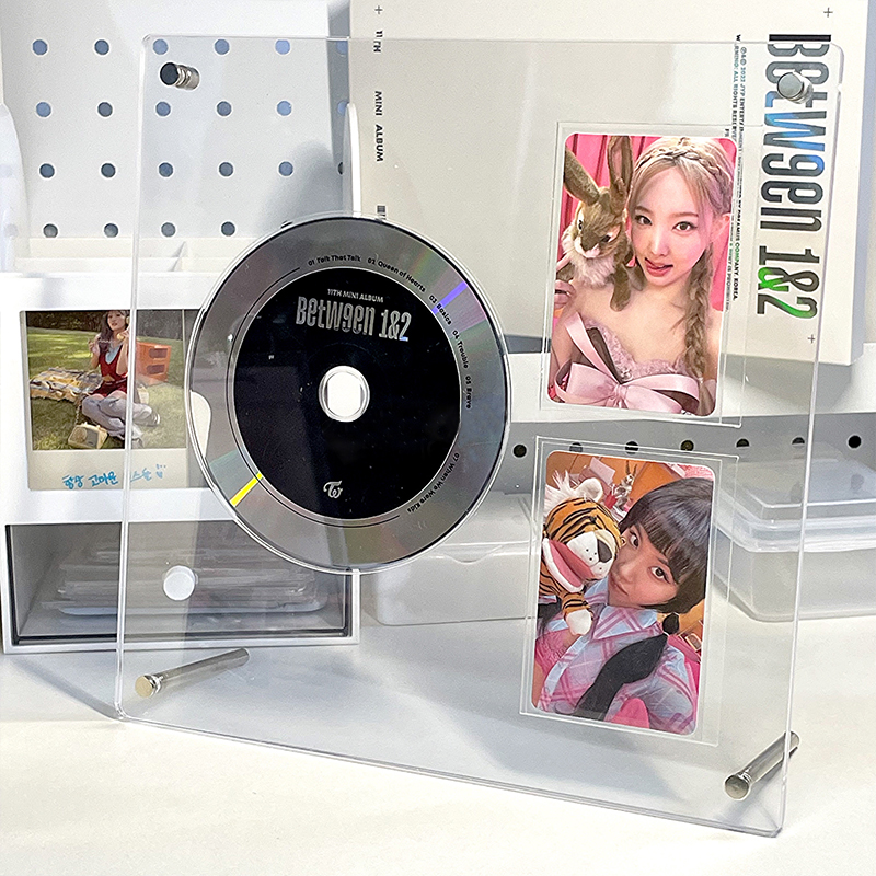 Transparent Acrylic Frames Photos Picture Double Sided Photo Frame Kpop Photocard Holder Album Poster Tag Display H260306