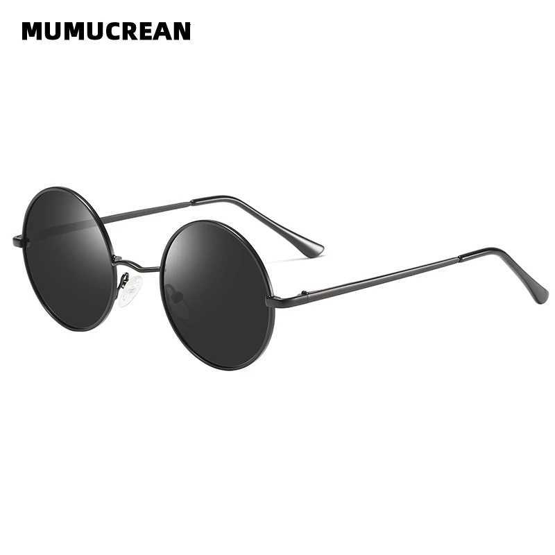 New ic polari sunes for men retro round fe es for wen fashion mti-color flash color sunes W250709