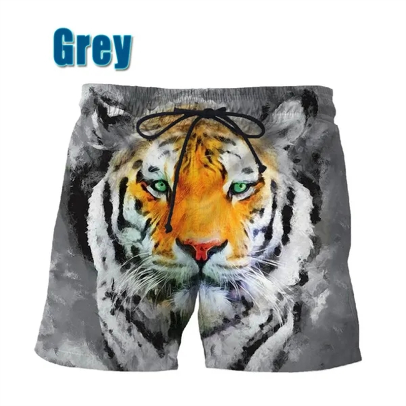 Summer Hot Sale Fashion Animal Tiger 3d Printing Cool Beach Shorts Pants Men's Women Kids Casual Swimming Trunks Homme Z260314