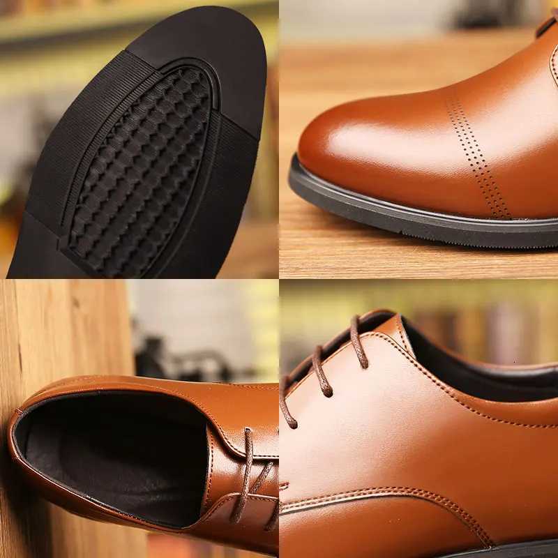 FUQIAO Formal Height Increasing Shoes Man Taller Elevator 6CM Invisible Insole For Men Heighten Increased Oxfords Business LiftXJ250710