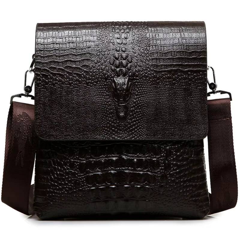 Luxury Brand Messenger Leather Business Alligator Shoulder Male Casual Satchel Crocodile Grain Crossbody Bag For Men ddmynov