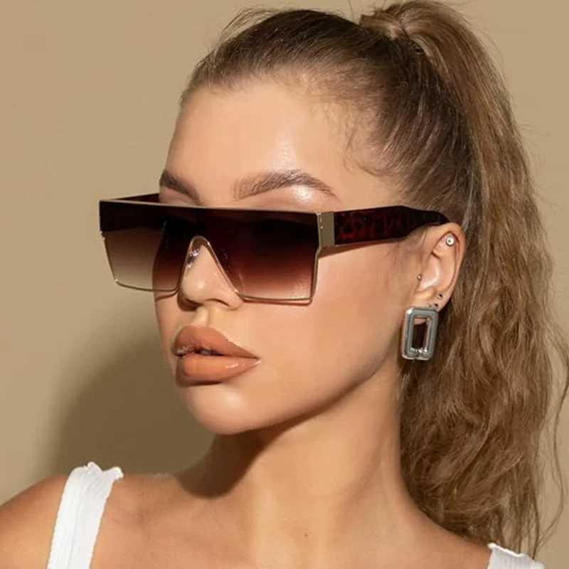 Square Sunglasses Women Men Fashion Trendy Luxury Brand Design One Piece Decoration Sunglasses Outdoors Travel Driving UV400 W250709