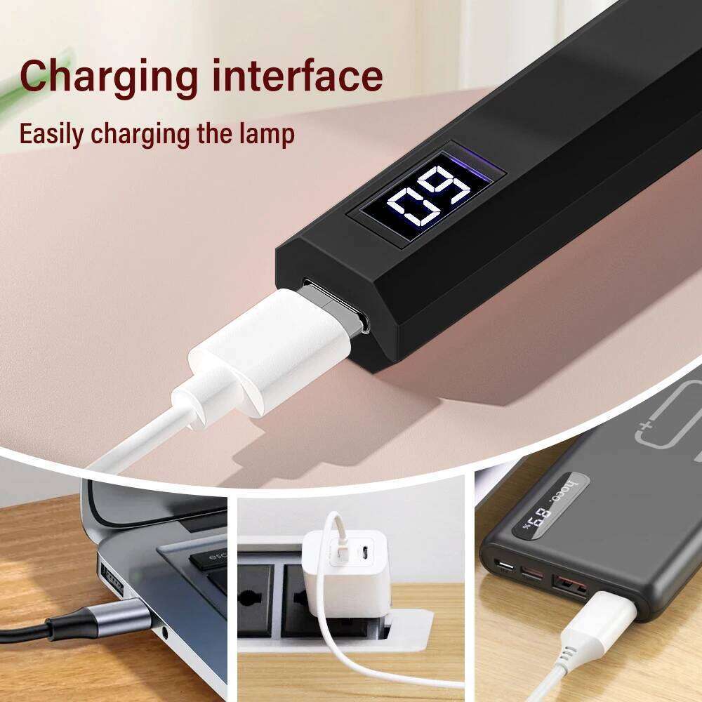 Lulaa Nail Lamp Met Led Display Portable Metallic Mini UV Light with 2 Timers 20S/60S Gel Nails for Home Salon X250710 X250710