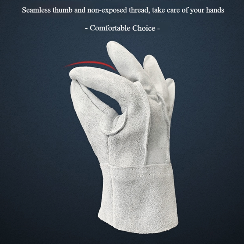 Cowhide gloves special thick wear-resistant scalding gloves for welders are resistant to high temperature and labor protection.