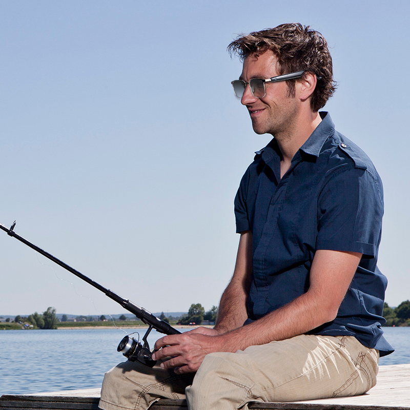 LIGE Smart glasses, polarized Bluetooth sunglasses with built-in microphones and speakers, open ears, voice assistants, UV-resistant audio sunglass