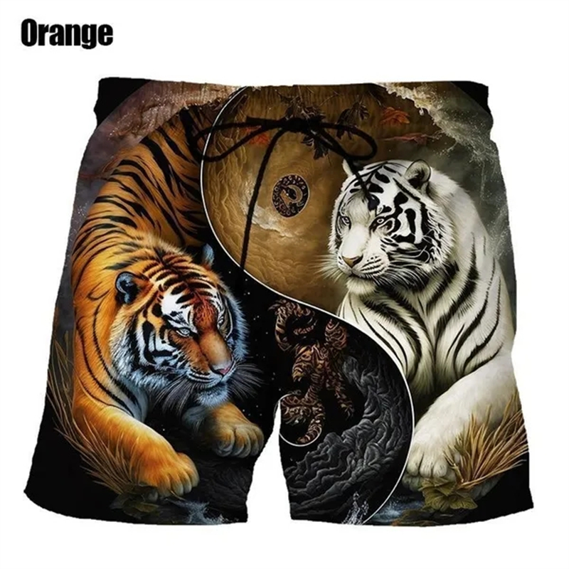 Summer Hot Sale Fashion Animal Tiger 3d Printing Cool Beach Shorts Pants Men's Women Kids Casual Swimming Trunks Homme Z260314