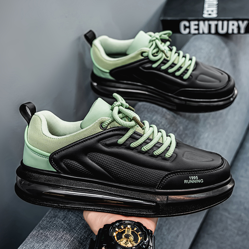 9020- New Fashionable Forrest Gump Shoes for Men, Trendy Brand Soft Bottom, Comfortable Running, Sports, Leisure, Height Increasing, Korean Version Bo