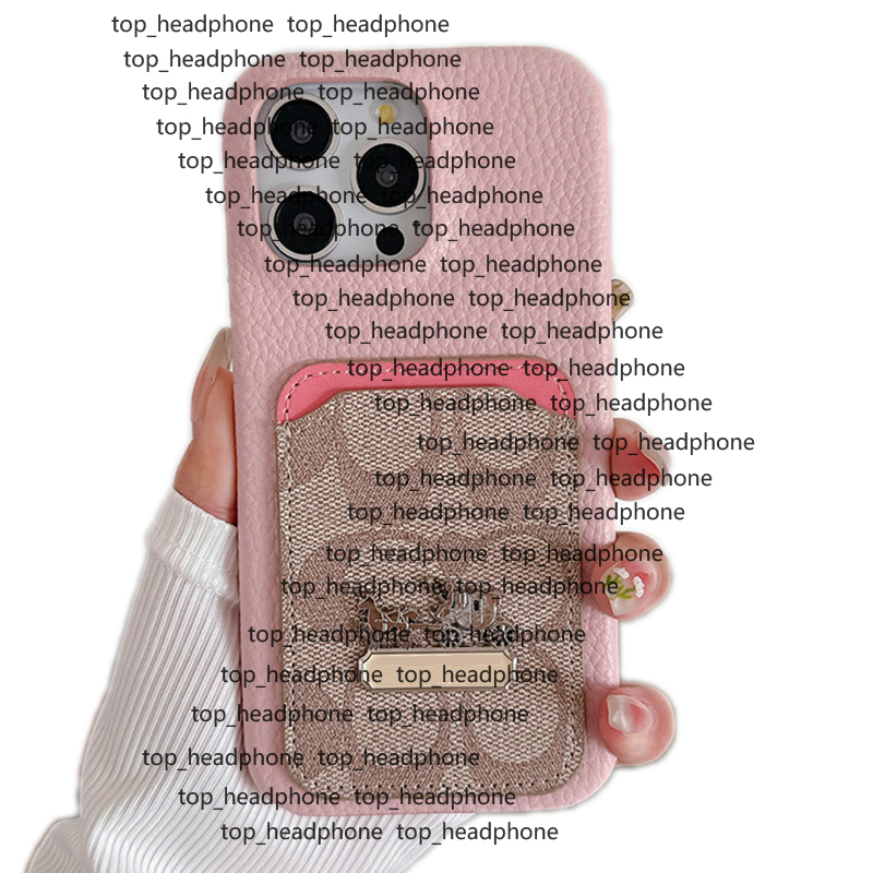 Designers Leather Card Insert Luxury Phone Case for IPhone 16 Pro Max 14 13 12 11 15 15pro max Fitted Cases Fashion Phones s24 Ultra s23 Plus Phone Case with Card Holder