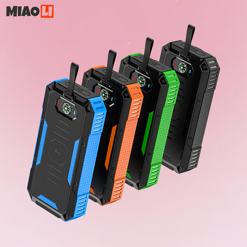 Wireless Solar Power Bank 30000mAh External Battery Charging Poverbank External Battery Charger LED Light for All Smartphones