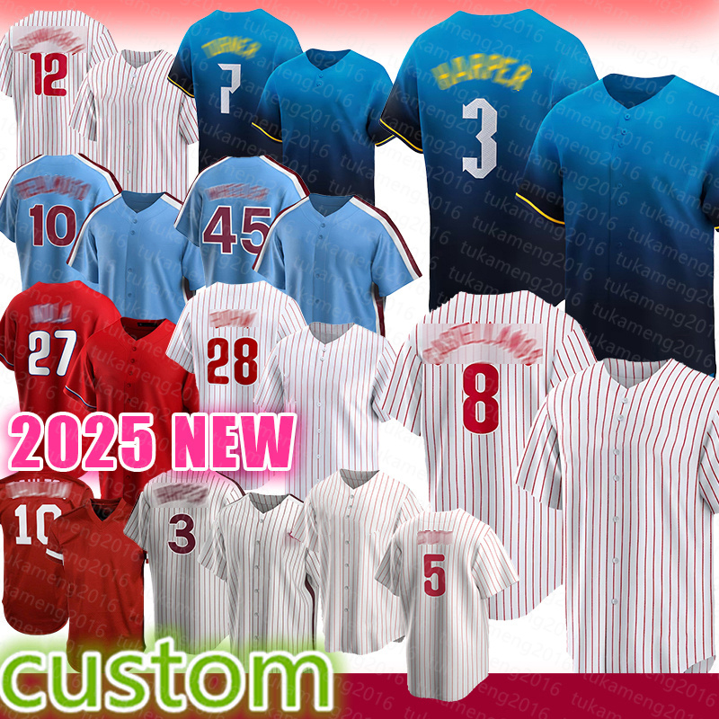 Harper Nick Castellanos Baseball Jerseys Kyle Schwarber Trea Turner J.T. Realmuto Zack Wheeler Alec Bohm Aaron Nola Bryson Stott Max Kepler Brandon Marsh