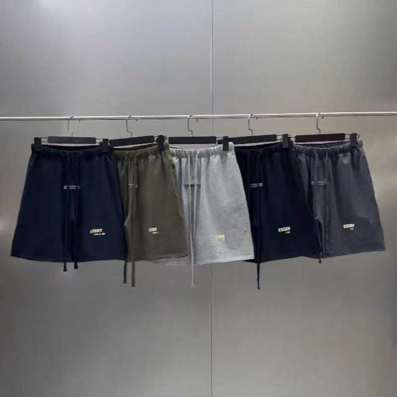 ESS American Streetwear Fleece Trend Brand Side Line Loose Sports Casual 5-Division Pants Unisex Couple Versatile Shorts