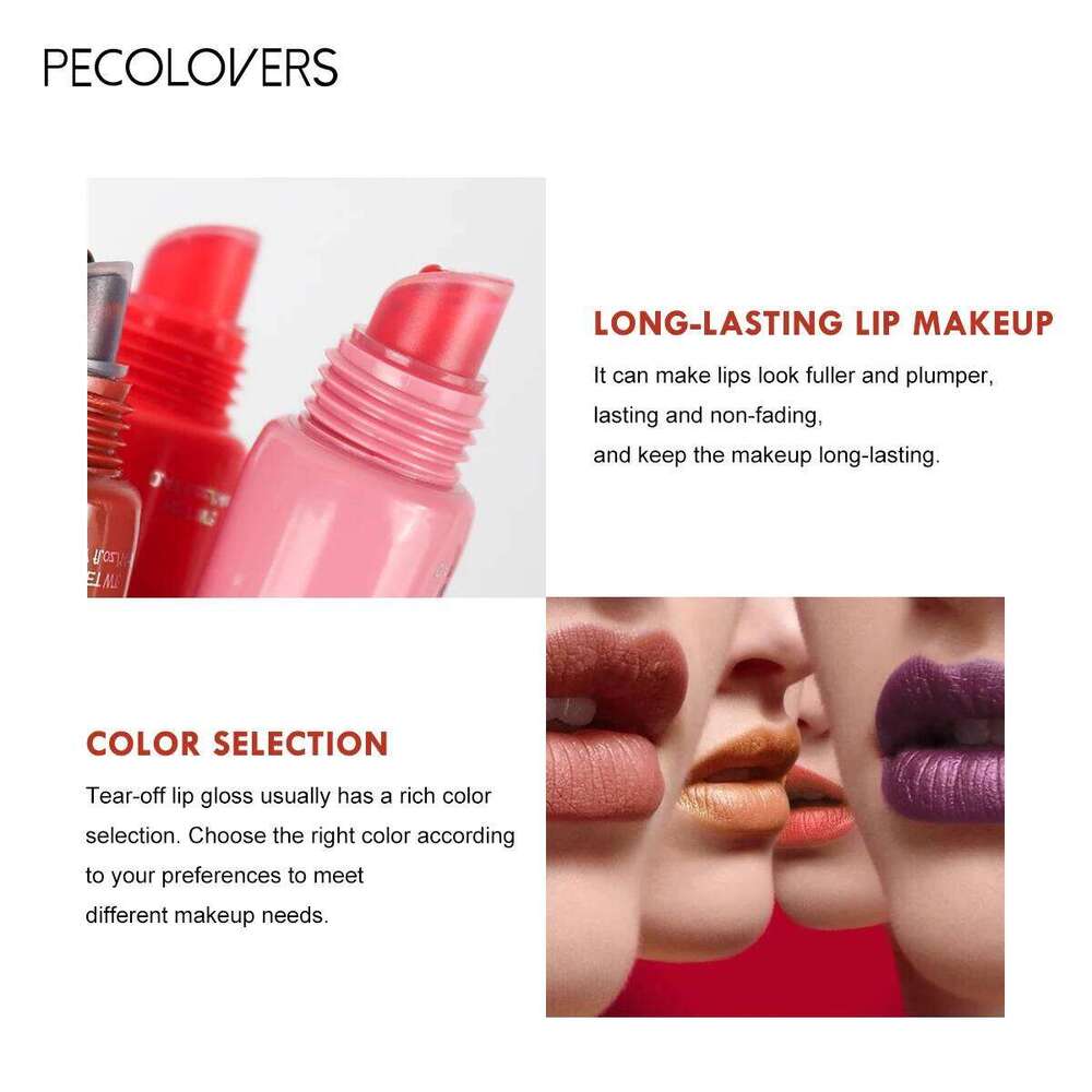 6-color Liquid Waterproof Long-lasting Peel-off Lip Gloss Non-stick Cup Moisturizing Makeup for Women X250710