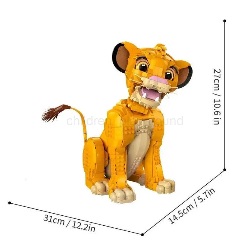Disney Lion King Simba 43247 43269 101 Dalmatians Dog Building Block Series Adult Children Boys and Girls Assembly Toy Model Party W250710