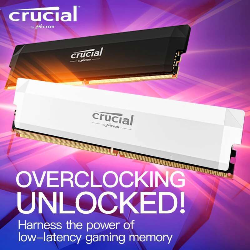 Crucial Pro DDR5 RAM 32GB Kit (2x16GB) 6000MHz 6400MHz Overclocking Desktop Gaming Memory Intel XMP 3.0 AMD Expo Compatible