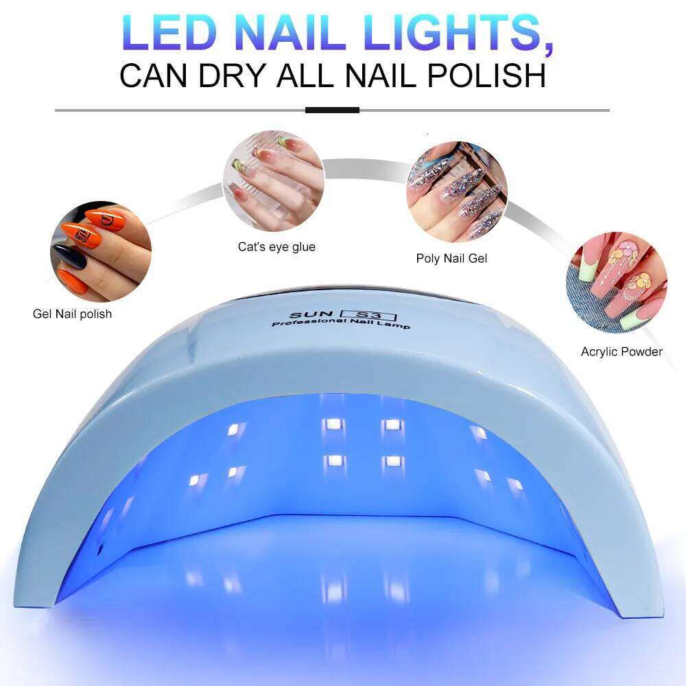 UV Lamp Professional Polishing Light 24 LED Art Quick Dryer for Gel Curing Nail Salon Tool X250709