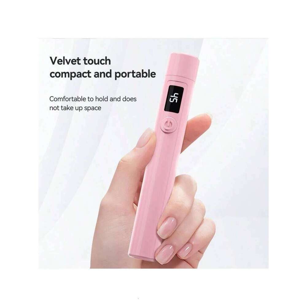 Pink On Screen Display Handheld UV Nail Lamp: Compact, Portable & USB Powered for Ultra - Fast Manicure and Pedicure X250710