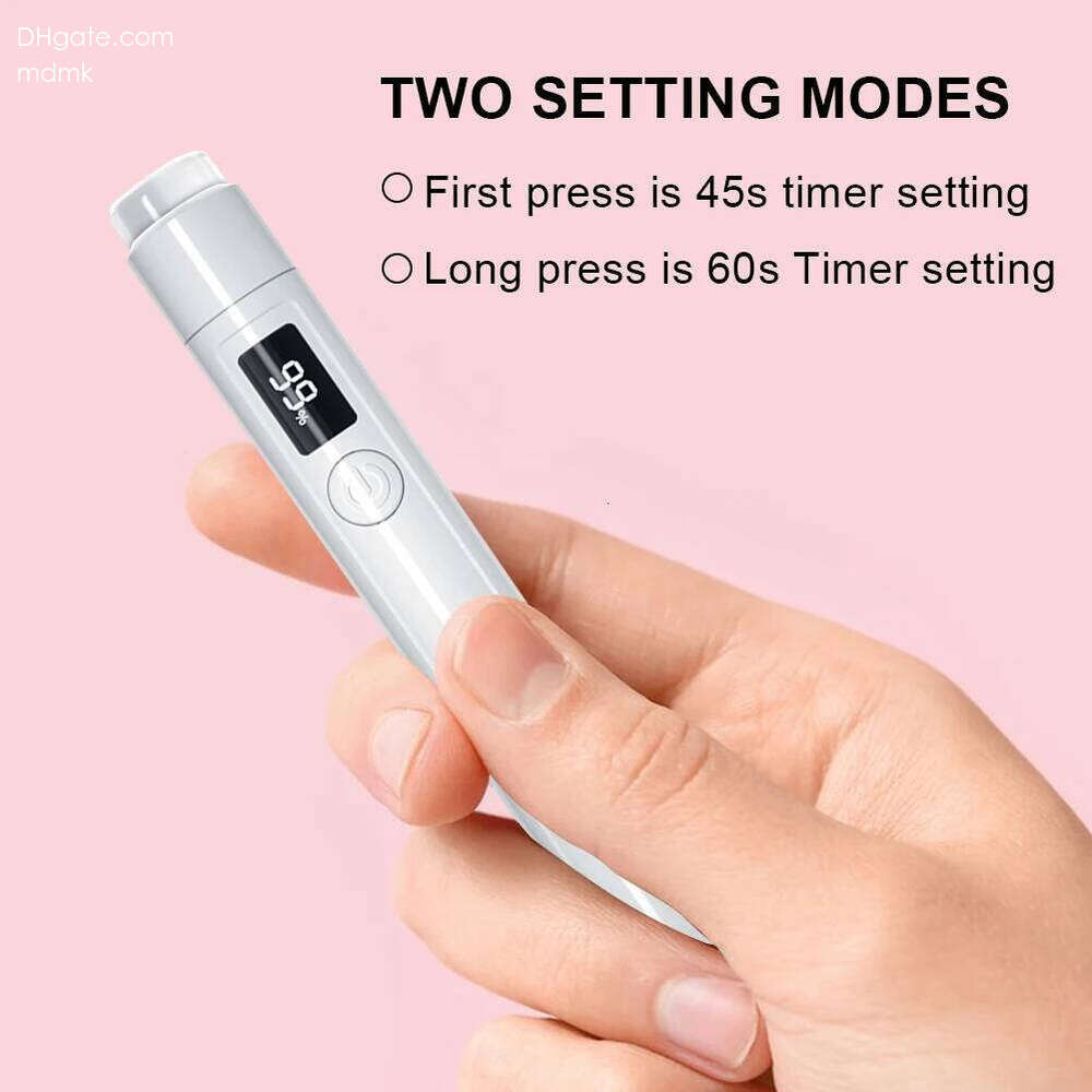Ultraviolet Nails Drying Light Mini Flashlight Pen LED Display with Stand USB Rechargeable for Home DIY Manicure X250710