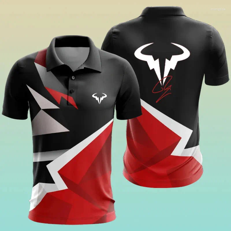 Men's Polos 2025 Summer Tennis Team Quick Dry T Shirt Boutique Ultra-thin Badminton Short-sleeved Club Training Clothes