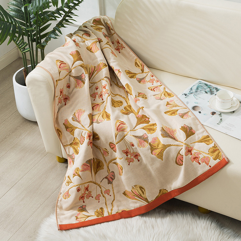 Large Bath Towel Cotton Gauze Woven Floral Bath Towel For Home Bathroom Bathrobe Spa Sauna Shower Wrap Beach Towel