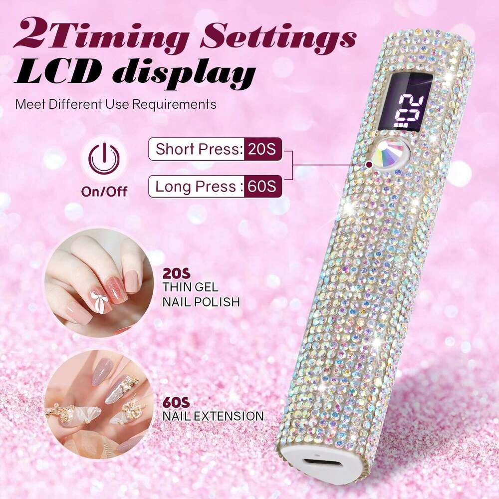 DianaBeauty Handheld Dryer UV/LED Curing All Gel Polish Art Tool USB Rechargeabl Quick Dry Nail Lamp X250710